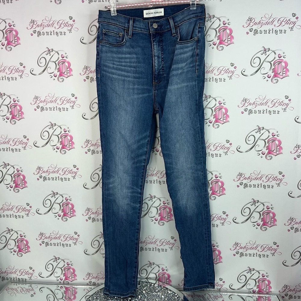 Denim Forum jeans aritzia soft stretchy light wash skinny Classic Blue Jeans